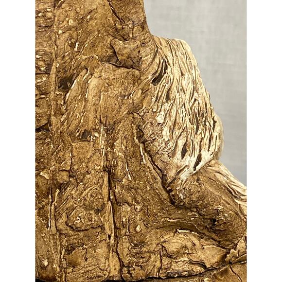 Carved Tree Spirit Old Man Wizard Faux Wood Figure and Stash Box 10 in tall  EUC - Picture 4 of 16